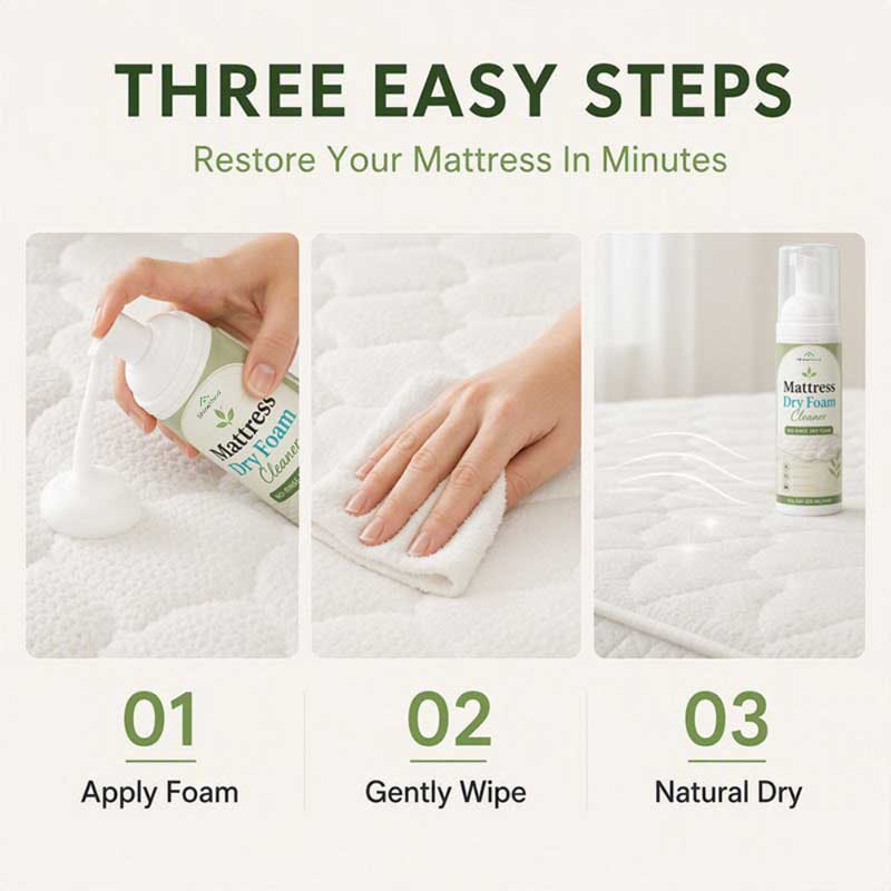 Refresh Your Mattress Without Washing – No-Rinse Foam Cleaner