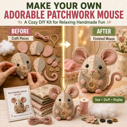 🔥2026 Hot Sale - 🐭🧵 Odinl™ Patchwork Mouse DIY Sewing Kit