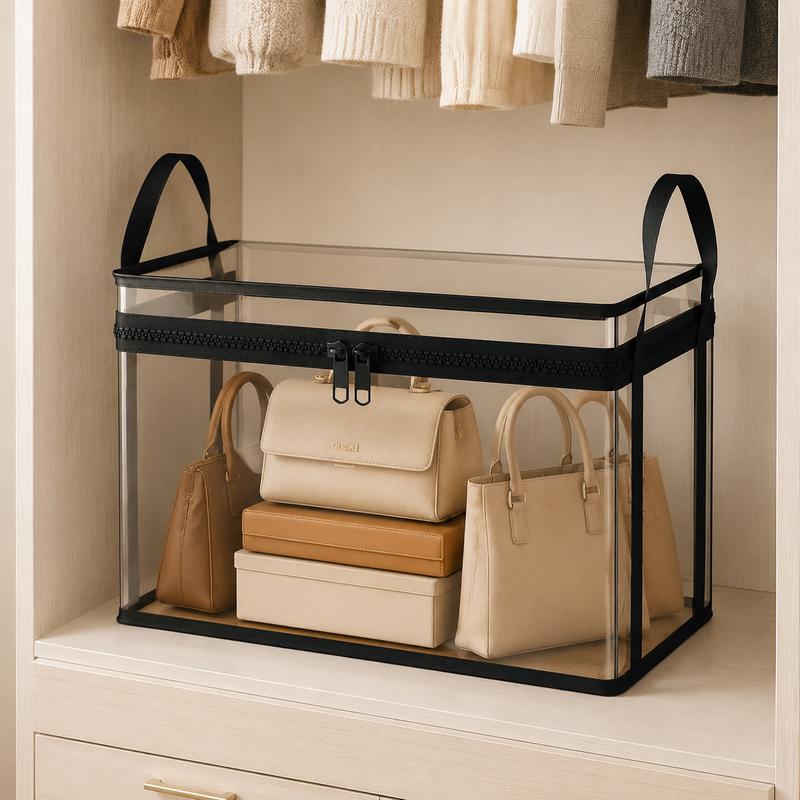 ⏳LAST DAY BUY 2 GET 1 FREE!💕Odinl™ Transparent Storage Bag – Large, Dust & Moisture-Proof with Handle✨