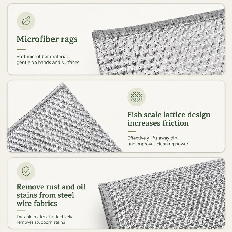 ShineMend™ Silver Mesh Dishcloths