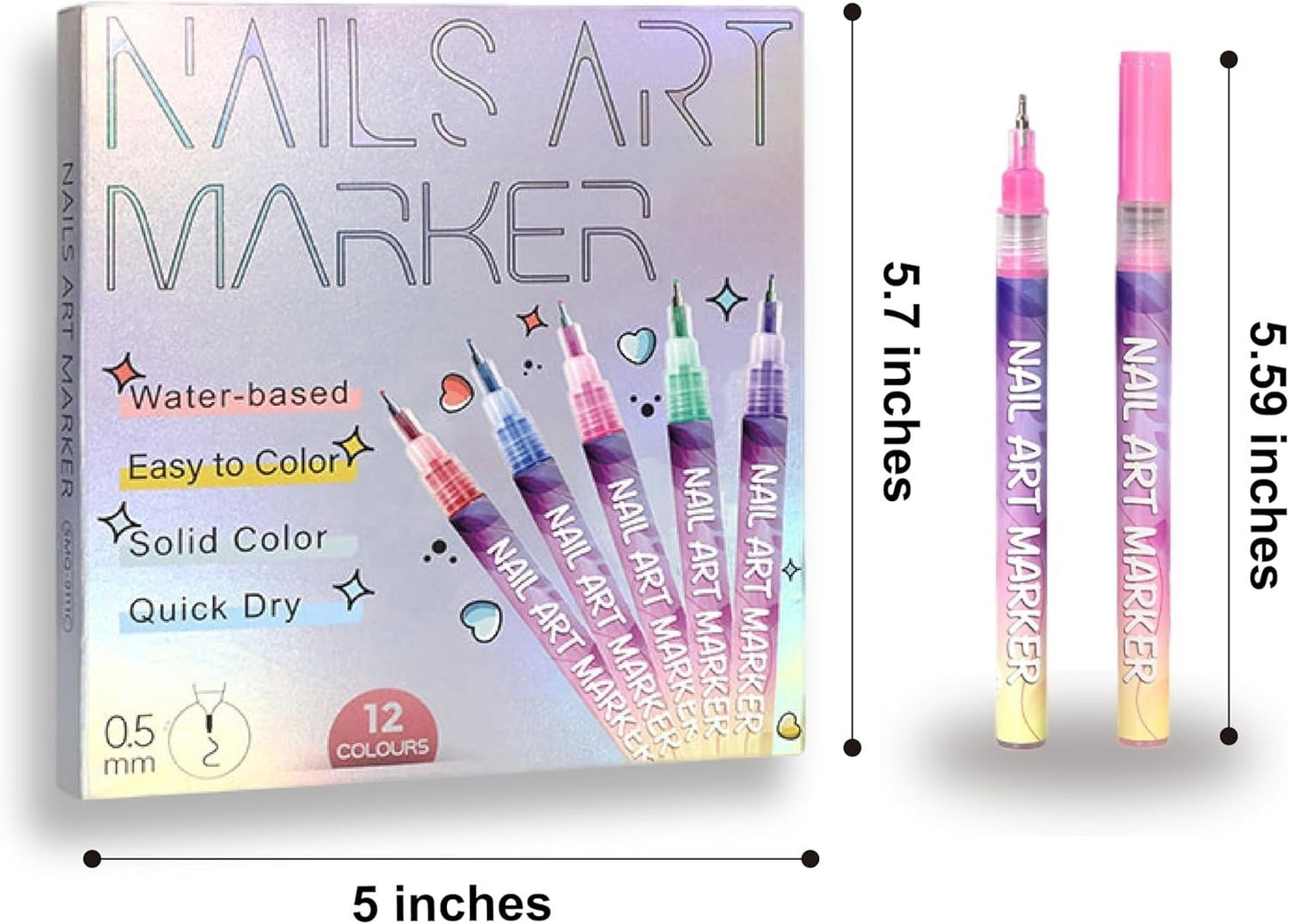 🎁Odinl™ 12 Colors Nail Art Pens Set🎨💅Easter Special Offer – 50% OFF!