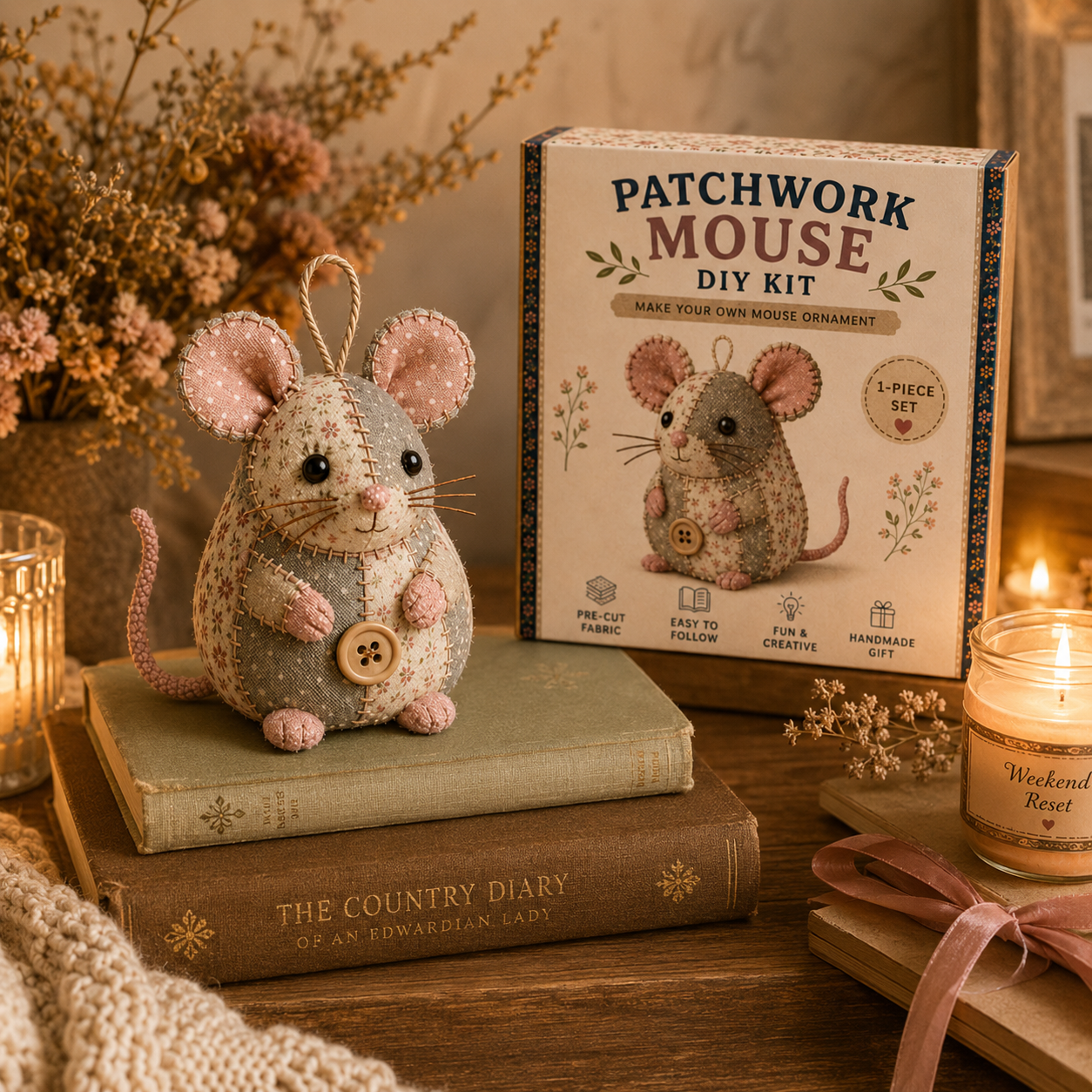 🔥2026 Hot Sale - 🐭🧵 Odinl™ Patchwork Mouse DIY Sewing Kit