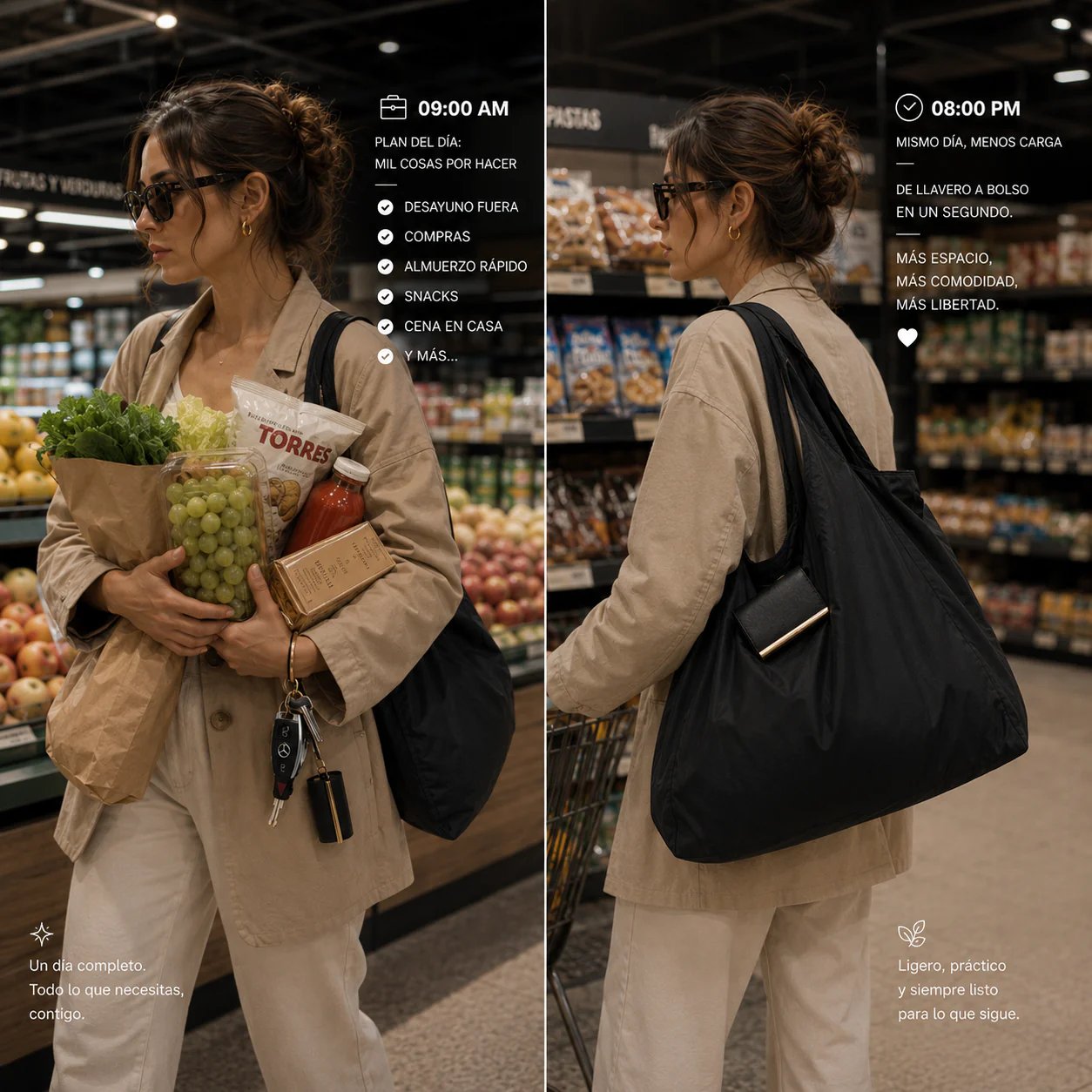 Transformable Bag – Stylish Vegan Leather Tote & Keychain Charm