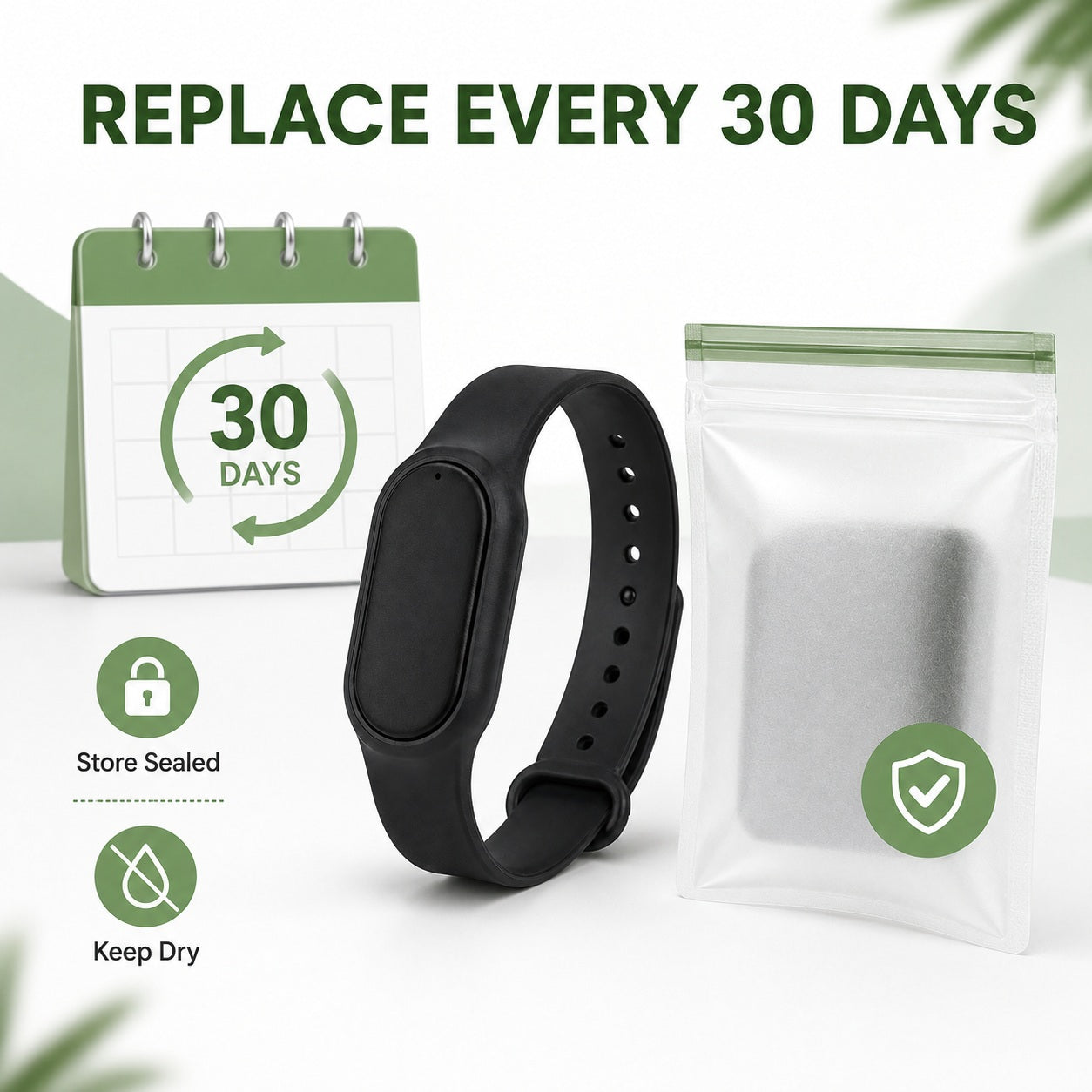 Ultrasonic powerful mosquito repellent wristband