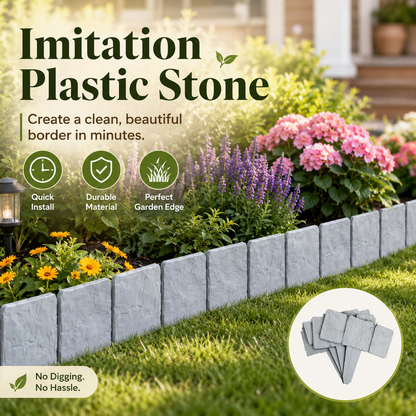 🌿✨  Imitation Stone Garden Fence 🏡♻️