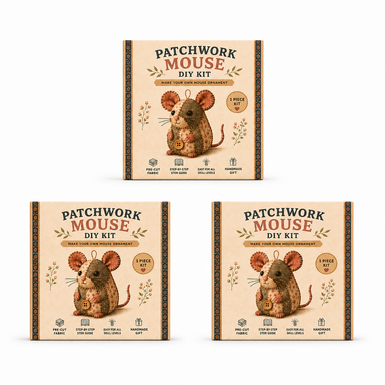 🔥2026 Hot Sale - 🐭🧵 Odinl™ Patchwork Mouse DIY Sewing Kit