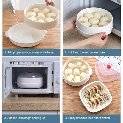 Odinl™🔥Hot Sale🔥Microwave Oven Steamer