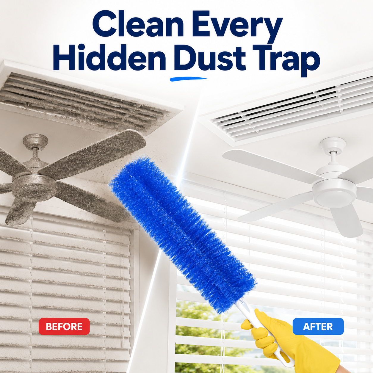 ⚡Hot Sales 49% OFF🔥Odinl™ Easy-Reach Fan, Blind & Vent Cleaner