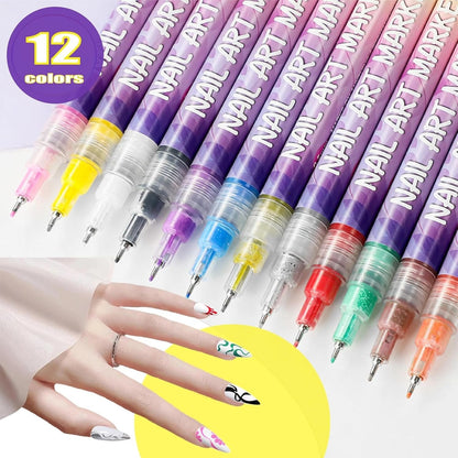 🎁Odinl™ 12 Colors Nail Art Pens Set🎨💅Easter Special Offer – 50% OFF!