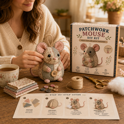 🔥2026 Hot Sale - 🐭🧵 Odinl™ Patchwork Mouse DIY Sewing Kit
