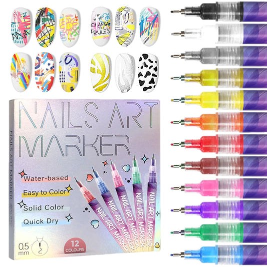 🎁Odinl™ 12 Colors Nail Art Pens Set🎨💅Easter Special Offer – 50% OFF!