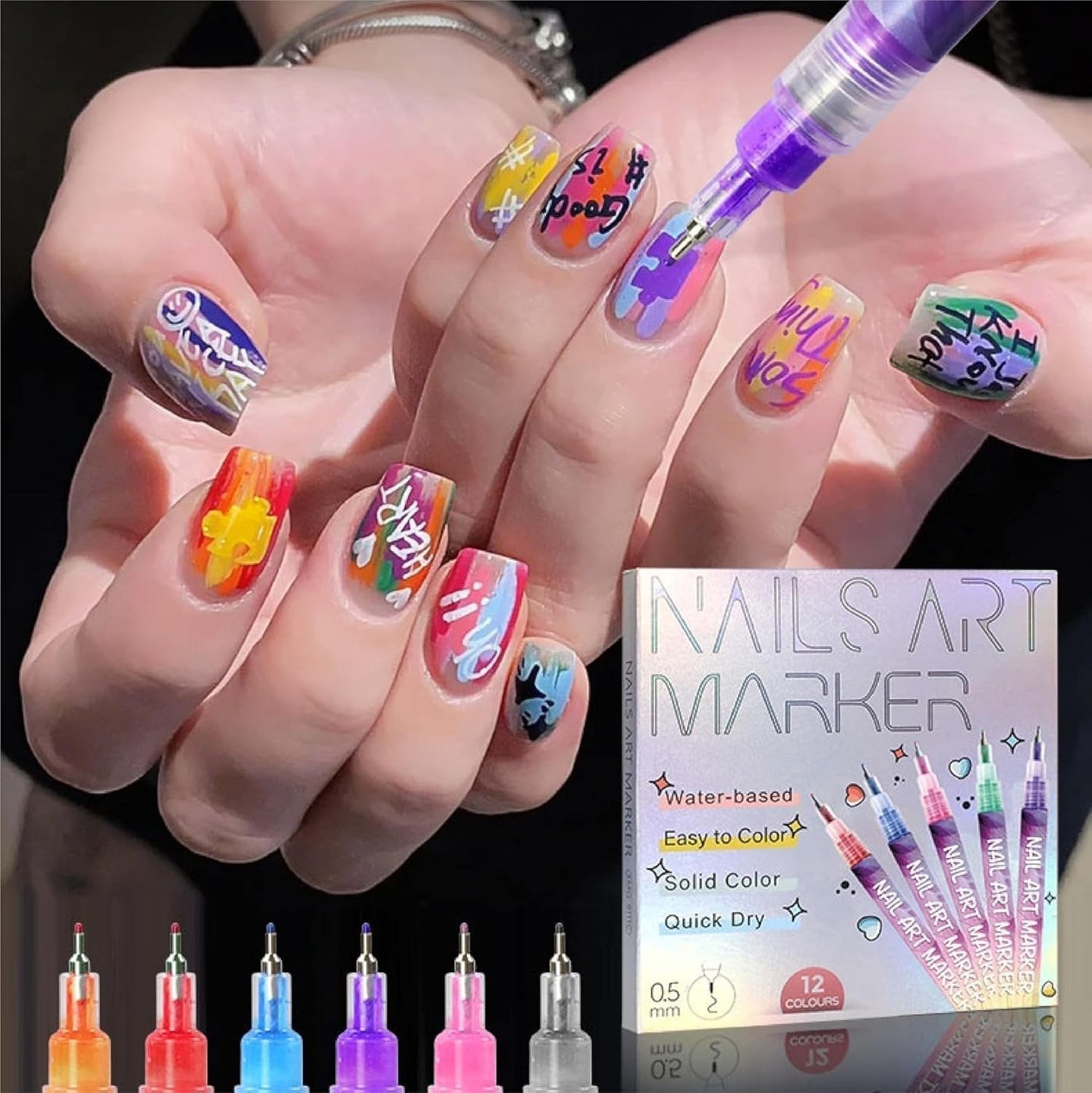 🎁Odinl™ 12 Colors Nail Art Pens Set🎨💅Easter Special Offer – 50% OFF!