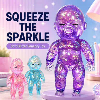 Limited-Time Cute Pick ✨👶 Mooshie Glitter Baby Squishy Sensory Toy