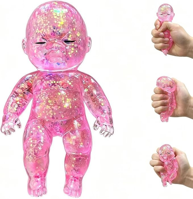 Limited-Time Cute Pick ✨👶 Mooshie Glitter Baby Squishy Sensory Toy（offer）