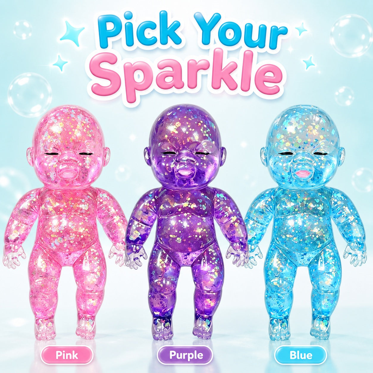 Limited-Time Cute Pick ✨👶 Mooshie Glitter Baby Squishy Sensory Toy（offer）