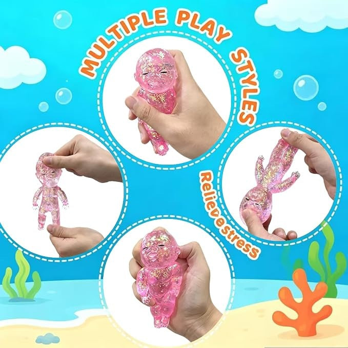 Limited-Time Cute Pick ✨👶 Mooshie Glitter Baby Squishy Sensory Toy