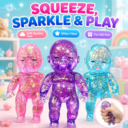 Limited-Time Cute Pick ✨👶 Mooshie Glitter Baby Squishy Sensory Toy