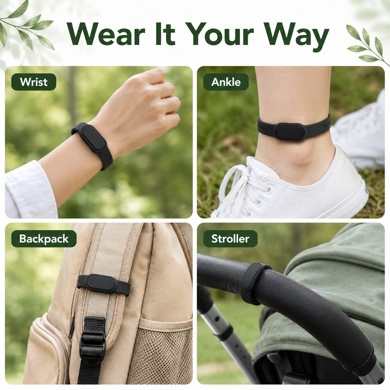 Ultrasonic powerful mosquito repellent wristband