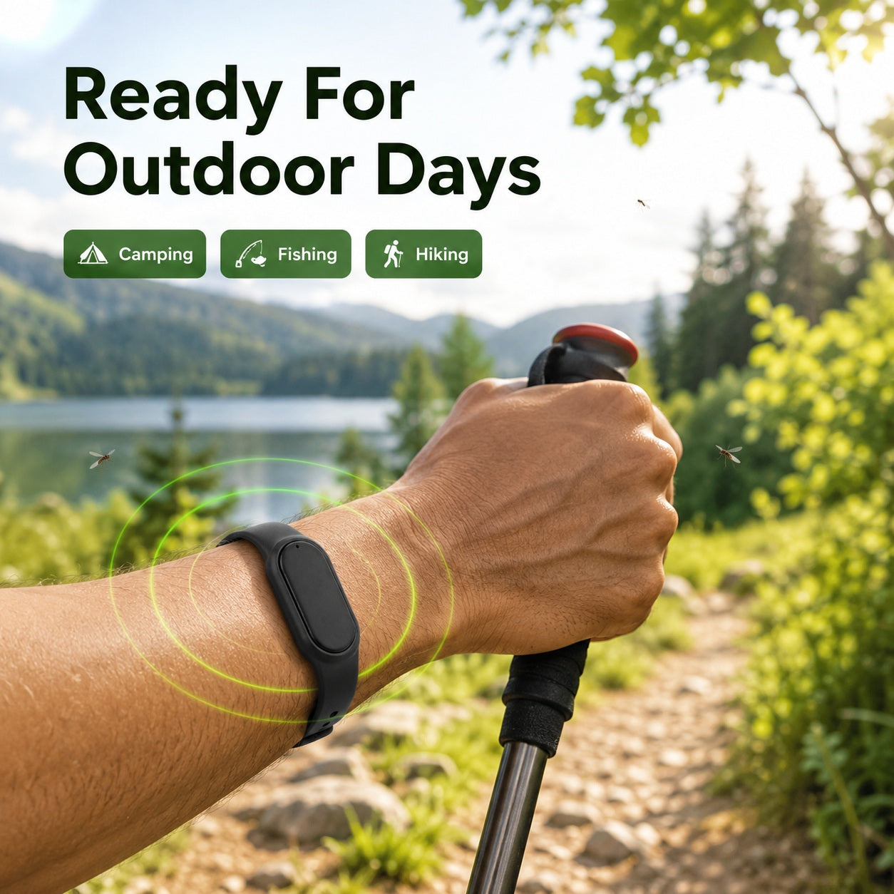 Ultrasonic powerful mosquito repellent wristband
