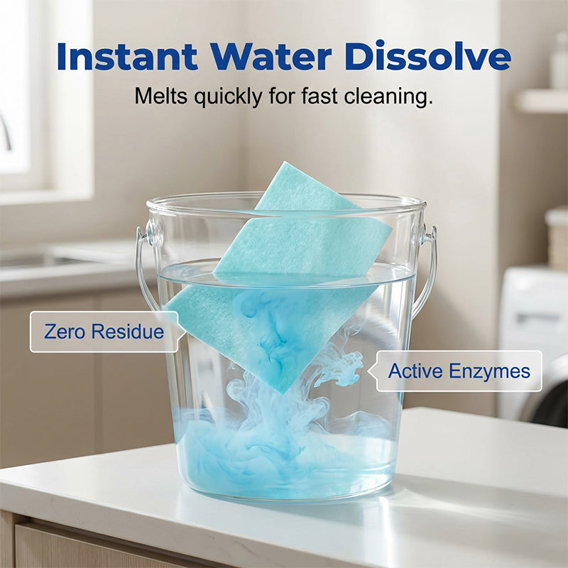 ShineMend™ Water-Soluble Floor Cleaning Sheets — Deep Clean, Zero Mess