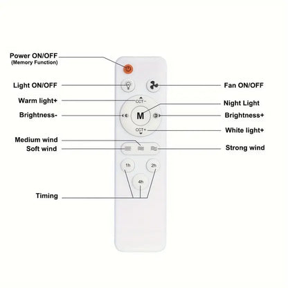 🔥sale-73%OFF-🎁2-IN-1 PORTABLE CEILING FAN & LIGHT with Remote Control